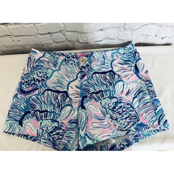 Lilly Pulitzer Pants - NWT Lilly Pulitzer Callahan 5" Stretch Shorts Fishful Thinking Blue Size 8